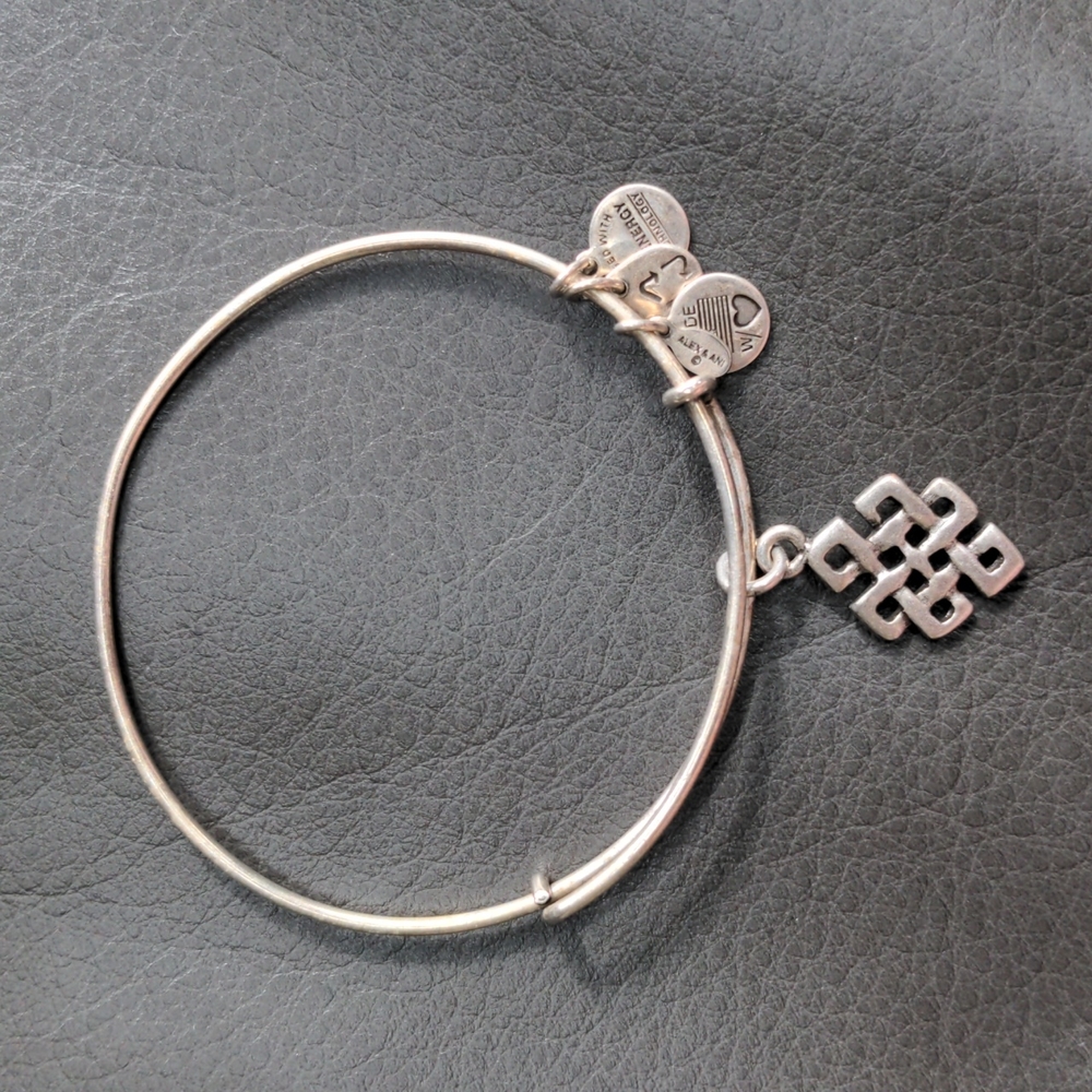 Alex and Ani Endless Knot Charm Bangle